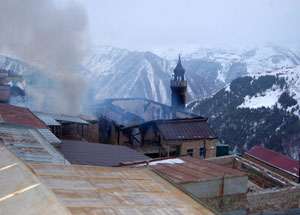 В селе Согратль Гунибского района Дагестана сгорела мечеть. Фото http://www.islam.ru