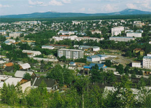 Панорама города Алдан, республика Саха (Якутия). Фото aldangold.narod.ru