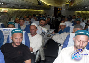 Из Дагестана в КСА вылетели три самолета с паломниками