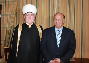 Муфтий шейх Равиль Гайнутдин встретился с Президентом Йемена Абд Раббо Мансуром Хади