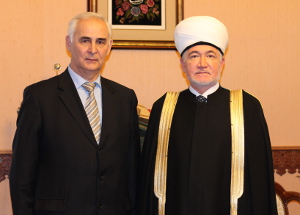 Встреча муфтия Равиля Гайнутдина с избранным председателем ТНКА Москвы Ринатом Мухаммадиевым