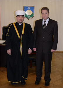 Встреча муфтия Валиахмада Гаязова с мэром Сыктывкара Иваном Поздеевым