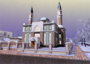 Эскиз будущей Мемориальной мечети Костромы